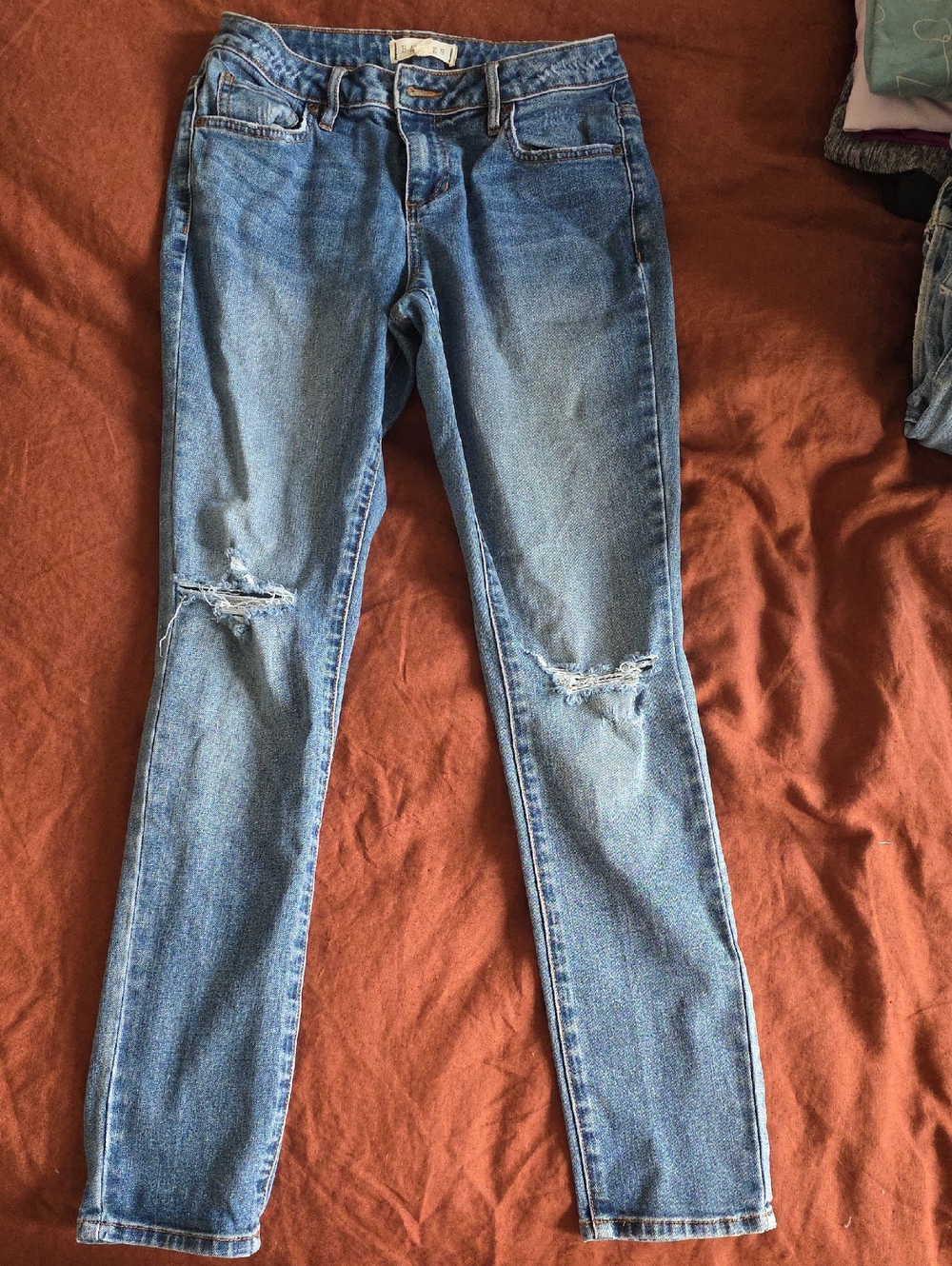 Harper Blue Ripped Skinny Jeans